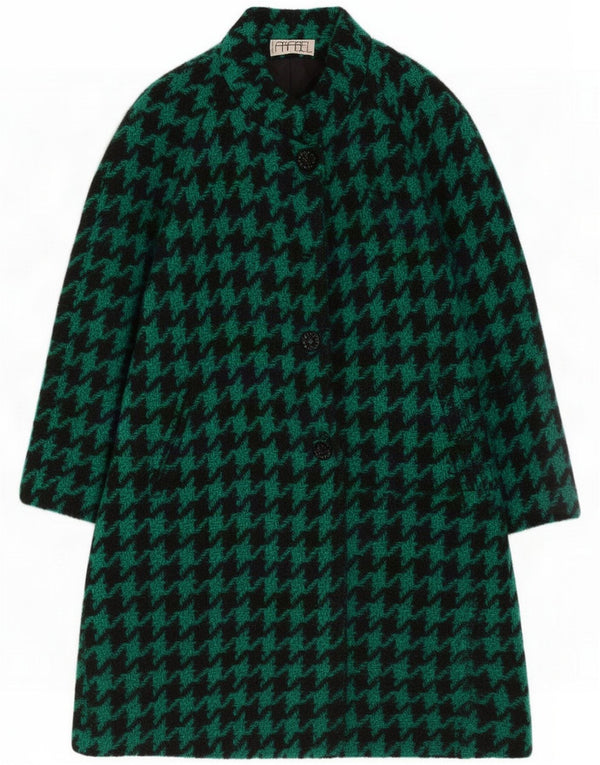 Płaszcz damski vintage UK 18 XL Zielony w pepitkę