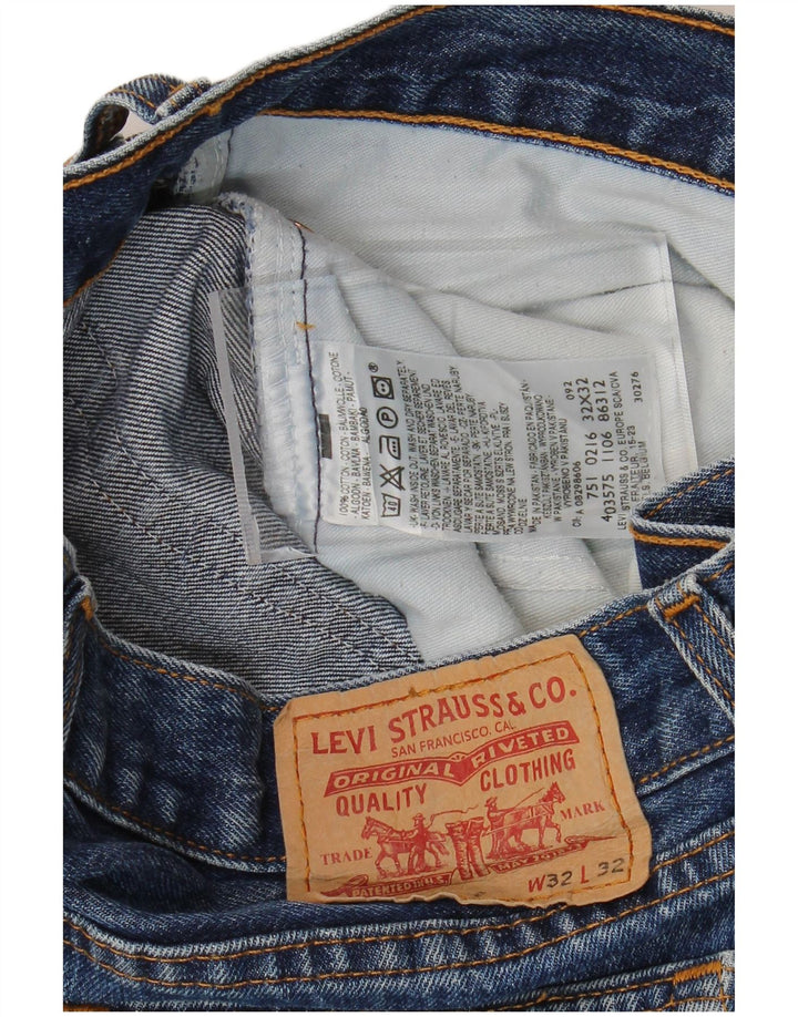 Męskie proste dżinsy Levi's W32 L27 Niebieskie bawełniane
