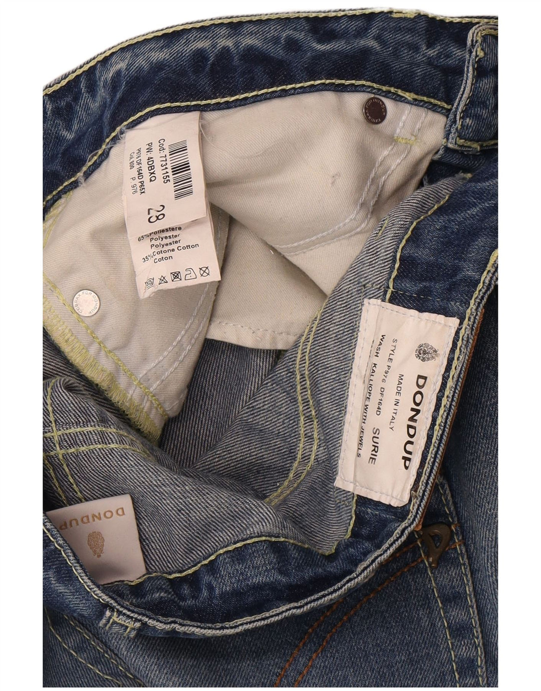 Dżinsy damskie Dondup Capri W28 L26 Niebieskie bawełniane