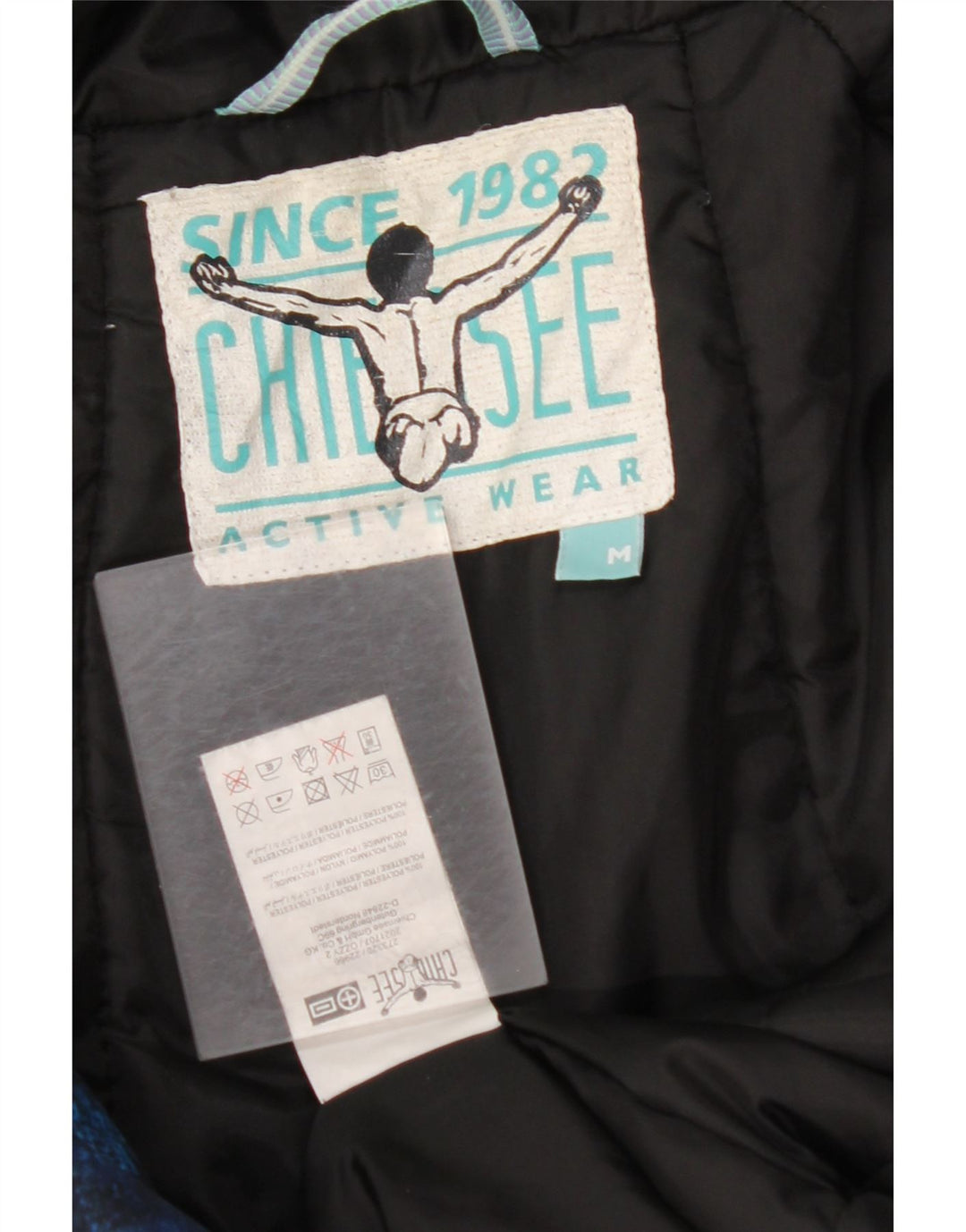 Męska kurtka wiatrówka z kapturem CHIEMSEE UK 38 Medium Blue Tie Dye