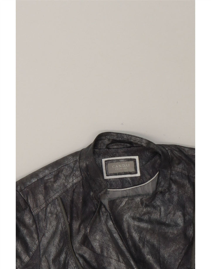 CANDA Womens Bomber Jacket EU 46 Large Grey Polyester Vintage Canda and Second-Hand Canda from Messina Hembry 