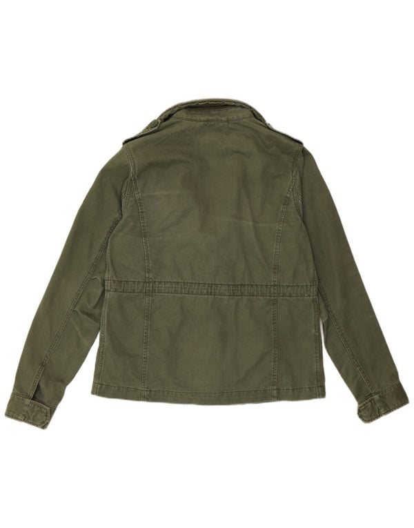 Damska kurtka wojskowa Superdry UK 14, duża, zielona, bawełniana