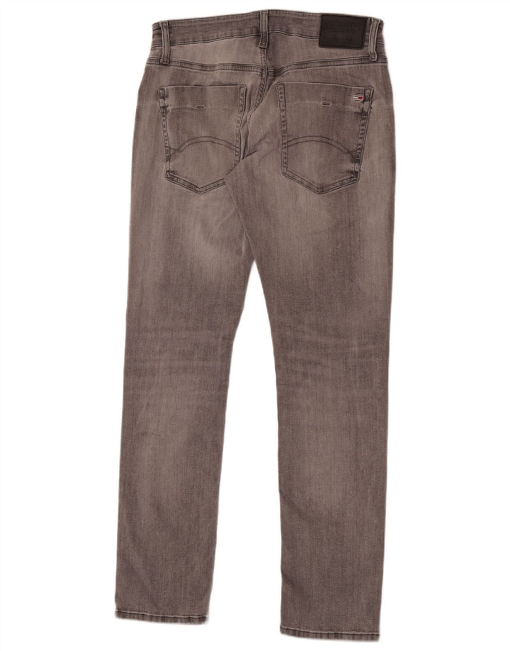Męskie jeansy slim fit Tommy Hilfiger W33 L32 Szara bawełna
