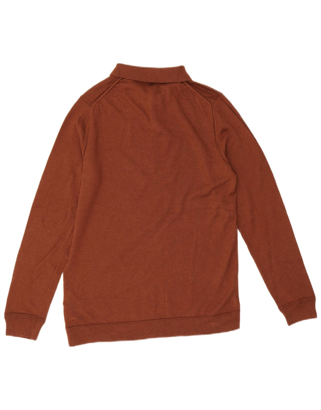 Męski sweter polo Calvin Klein, duży, brązowy, wełniany