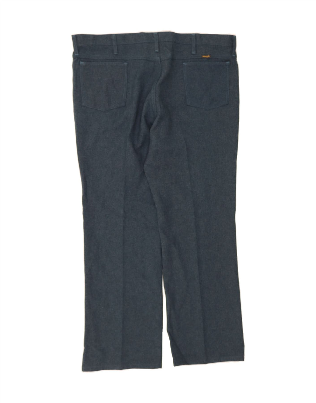 WRANGLER Mens Straight Casual Trousers W42 L30 Navy Blue Polyester Vintage Wrangler and Second-Hand Wrangler from Messina Hembry 