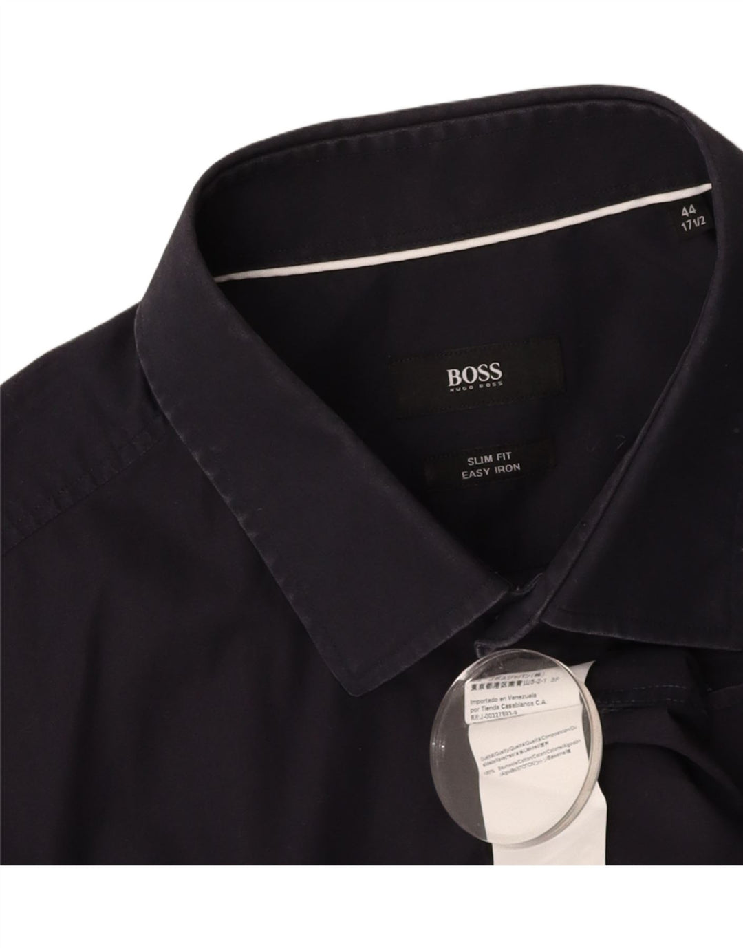 Koszula męska HUGO BOSS Slim Fit, rozmiar 44 17 1/2 XL, granatowa, bawełniana