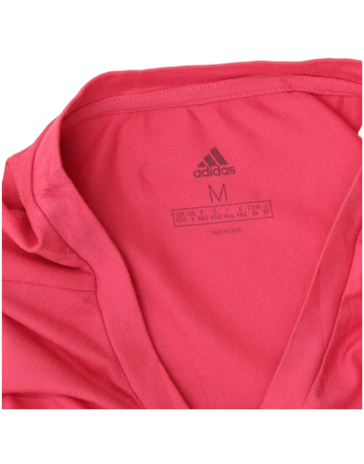 Damska koszulka graficzna Adidas Top UK 12/14 Średni różowy poliester