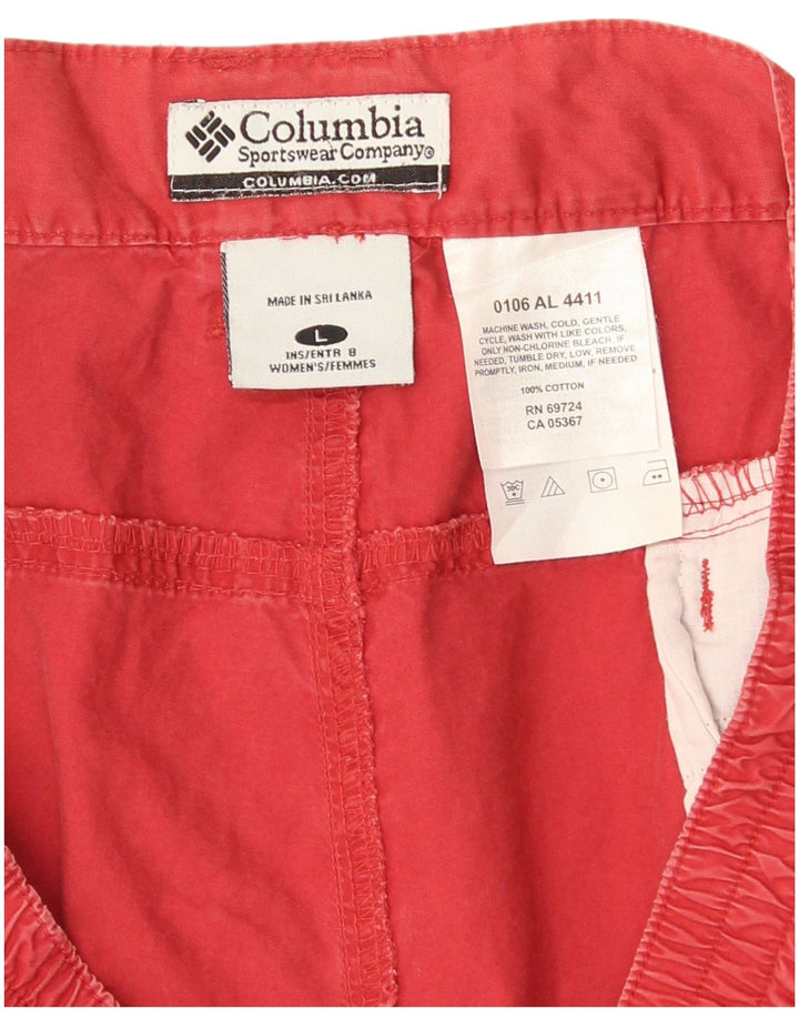 Damskie spodenki cargo Columbia, duże, W36, czerwone, bawełniane