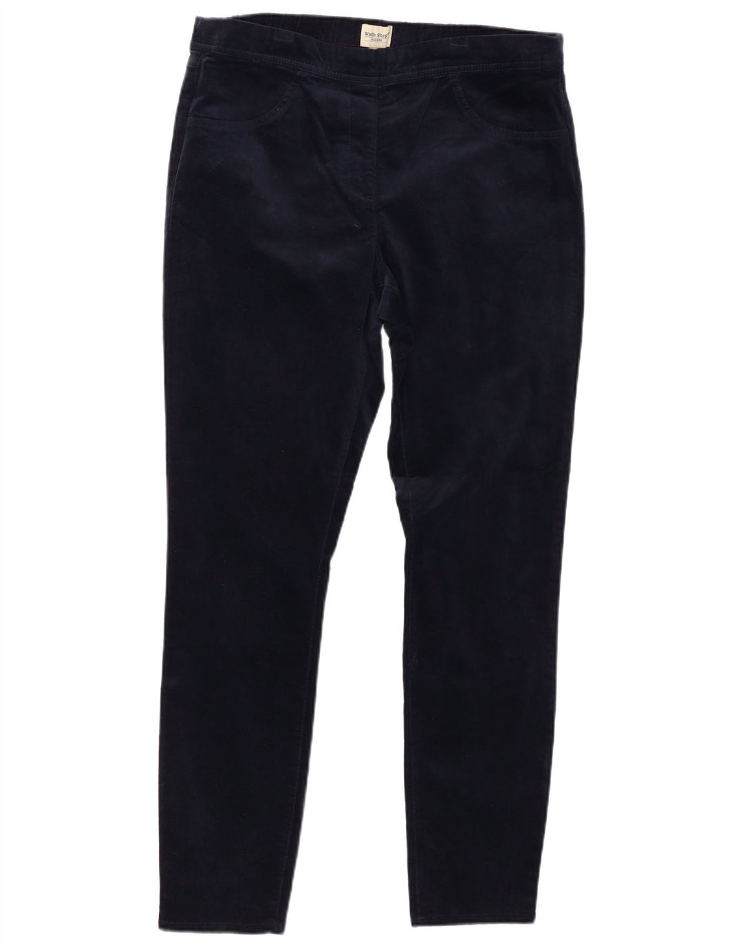 Spodnie damskie WHITE STUFF Aksamitne UK 16 Large W32 L30 Granatowe