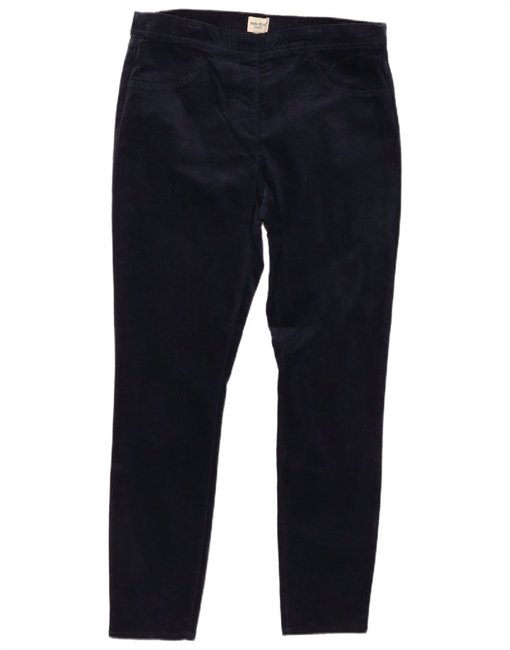 Spodnie damskie WHITE STUFF Aksamitne UK 16 Large W32 L30 Granatowe