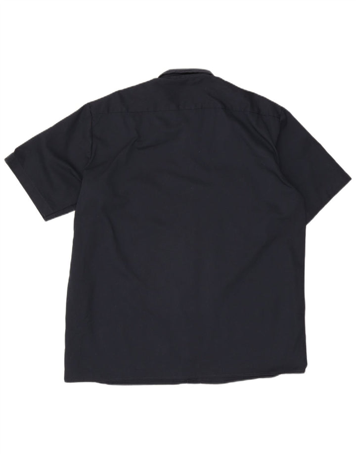 Męska koszula z krótkim rękawem Dickies, duży, granatowy, poliester