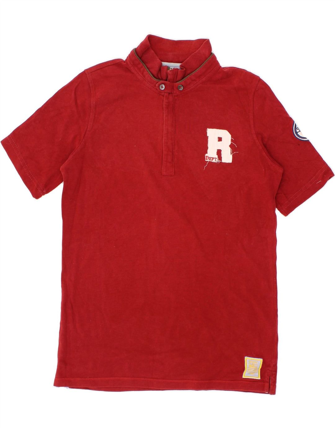 MASSIMO DUTTI Boys Graphic Polo Shirt 13-14 Years Red Cotton Vintage Massimo Dutti and Second-Hand Massimo Dutti from Messina Hembry 