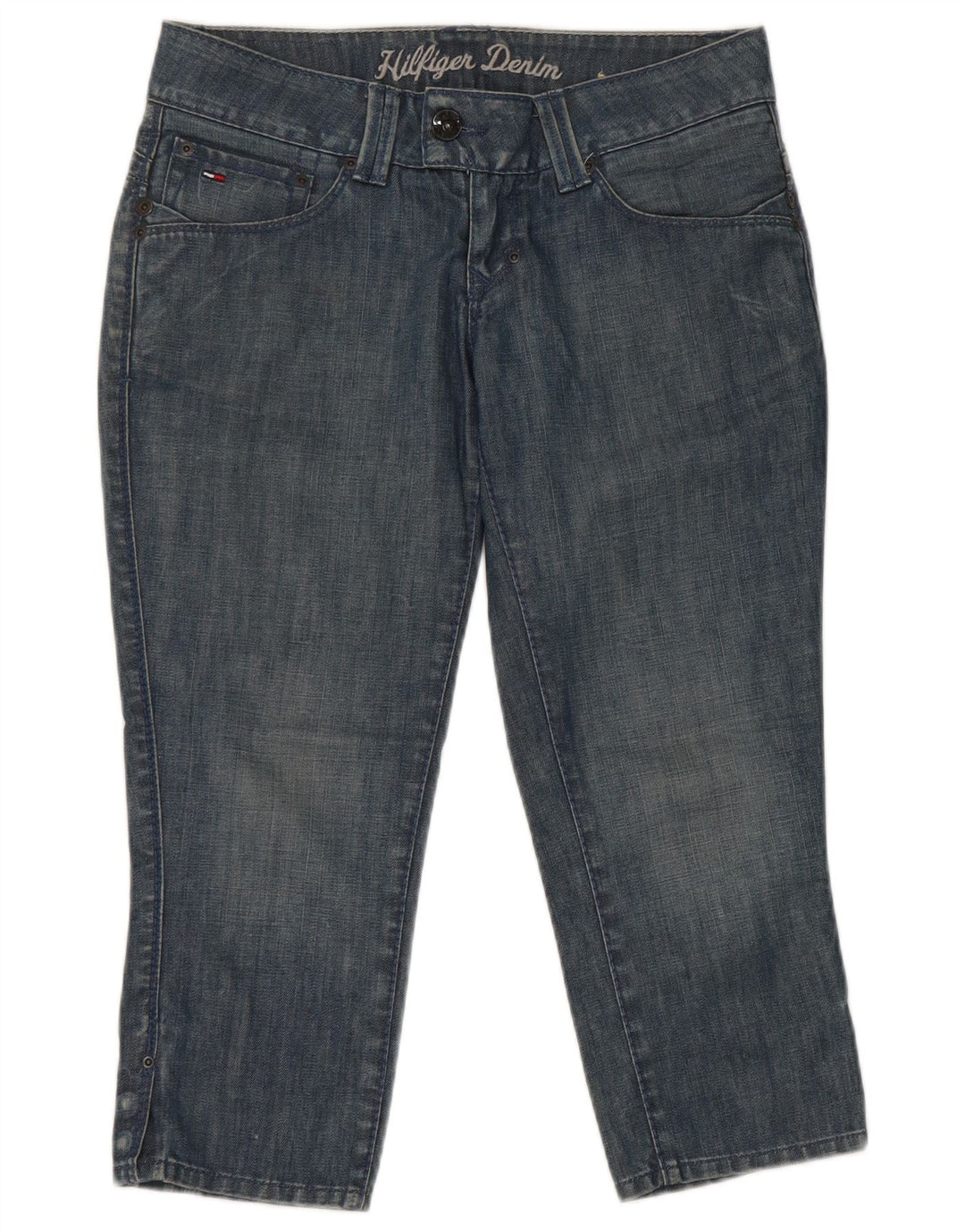 Damskie jeansy Capri Tommy Hilfiger W28 L21 Niebieskie bawełniane