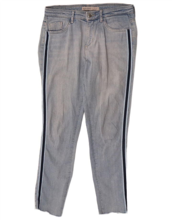 Damskie jeansy Zara Slim EU 38 Small W28 L27 Niebieski blok kolorów