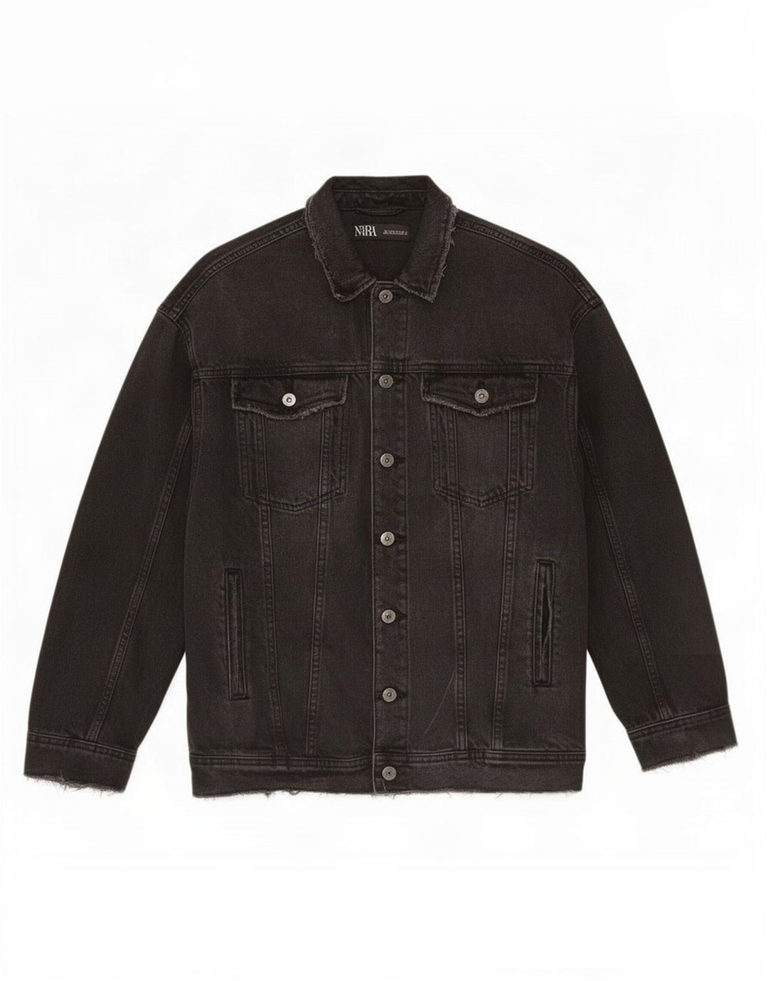 Damska kurtka jeansowa oversize Zara UK 10, mała, szara, bawełniana