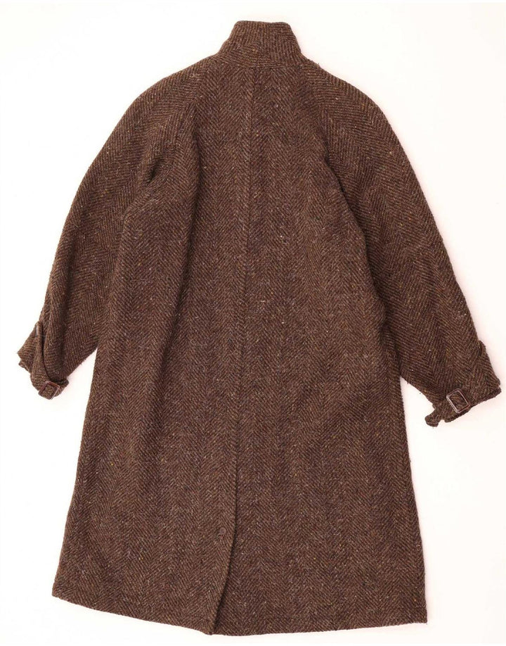 Płaszcz damski w stylu vintage UK 12 Średni brązowy wełna z alpaki