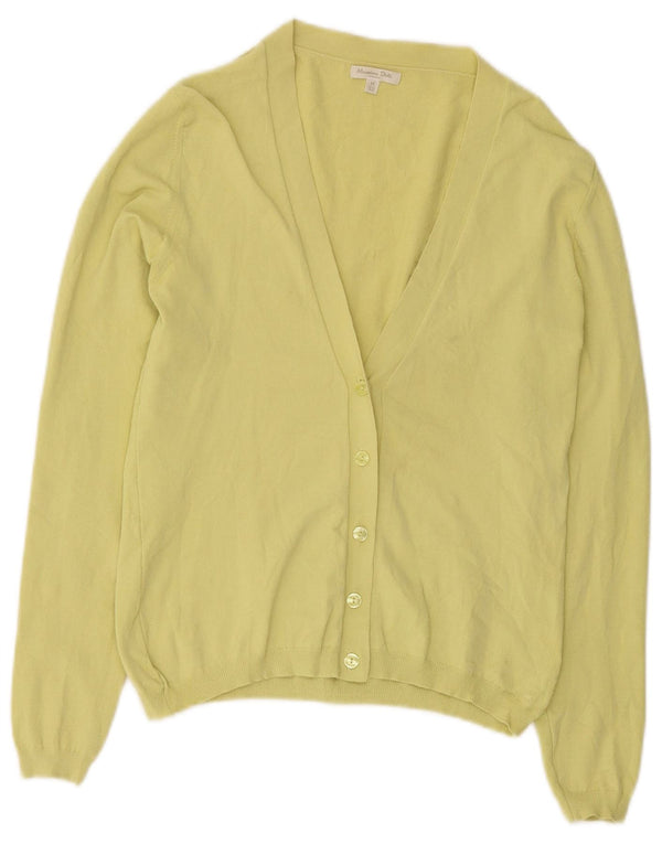 Sweter damski Massimo Dutti UK 12, średni żółty wiskoza