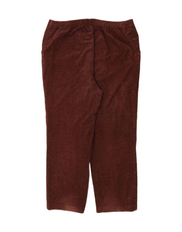Marks & Spencer Damskie sztruksowe spodnie z wysokim stanem UK 14 Large W34 L28 Bro