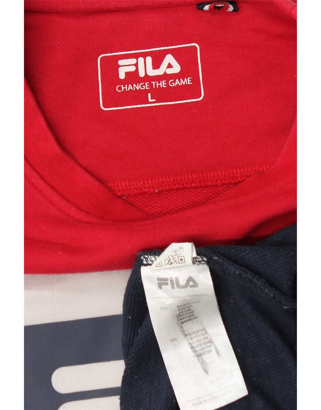 Męska bluza z grafiką Fila, duża, wielobarwna, bawełniana z blokami kolorów