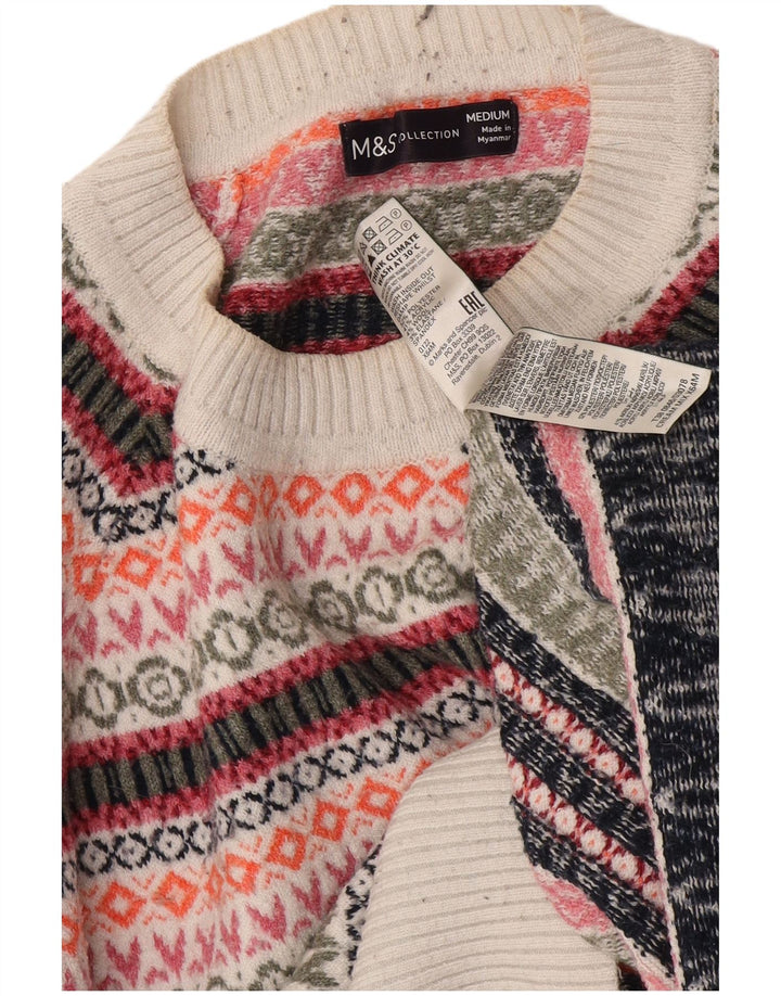 Sweter damski Marks & Spencer z okrągłym dekoltem, UK 14, średni, wielokolorowy