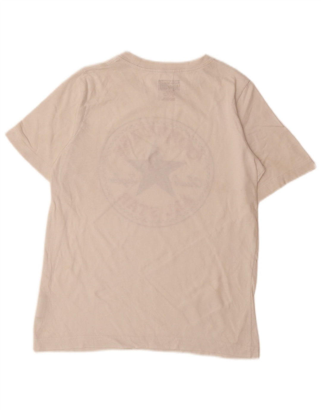 CONVERSE Chłopięcy T-shirt z grafiką, 10-11 lat, średni, biały, bawełniany
