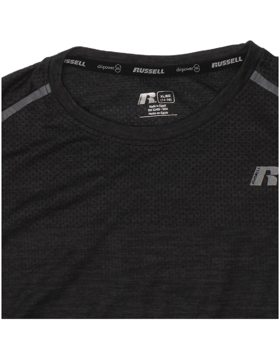 Bluza chłopięca RUSSELL ATHLETIC Dri-Power 14-15 lat XL, szara, nakrapiana