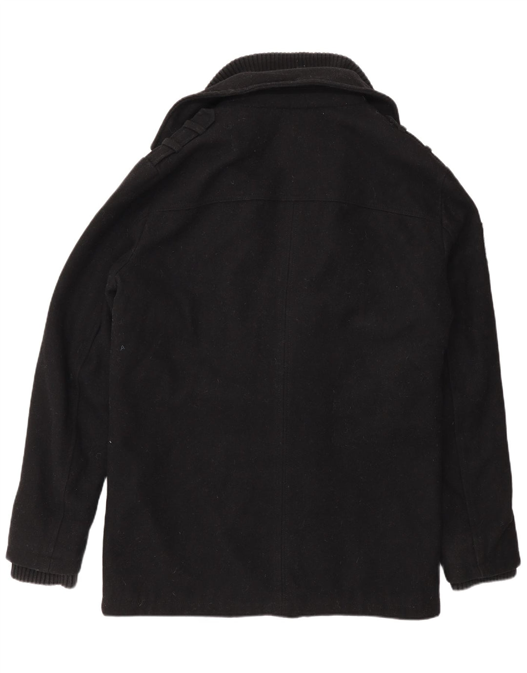 Jack & Jones Męski płaszcz grochowy UK 40, duży, czarny, wełniany