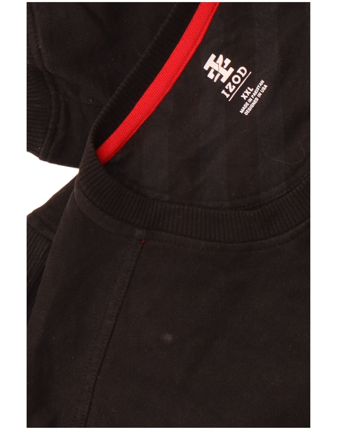 Izod Męski sweter bluzowy 2XL, czarny, bawełniany