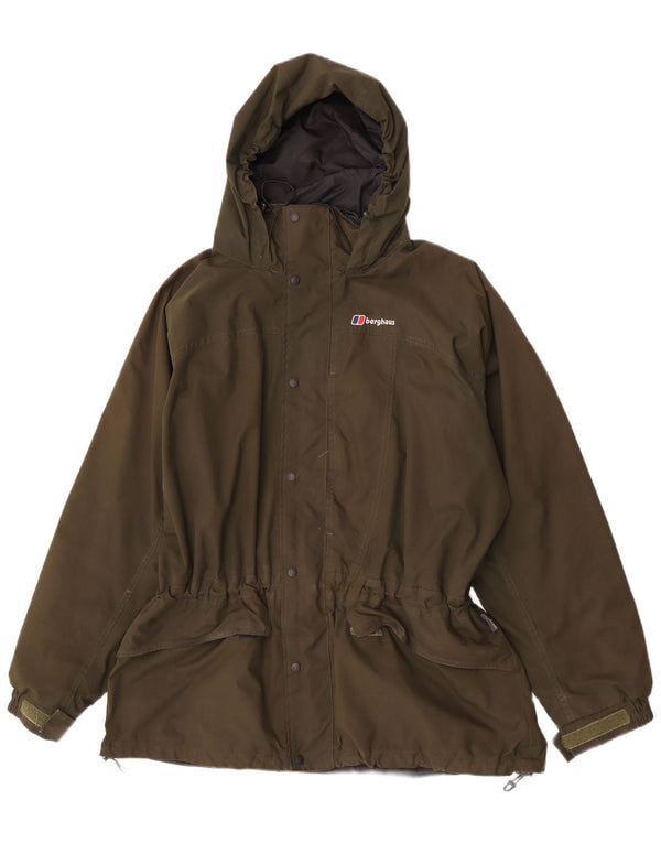 Męska kurtka przeciwdeszczowa z kapturem Berghaus UK 42 XL, nylon khaki