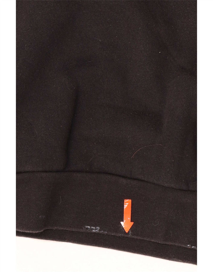Męska bluza Adidas z grafiką, średnia czarna bawełniana