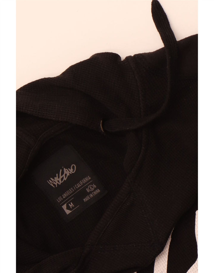 Męski top z kapturem i grafiką Mossimo z długim rękawem, średni czarny