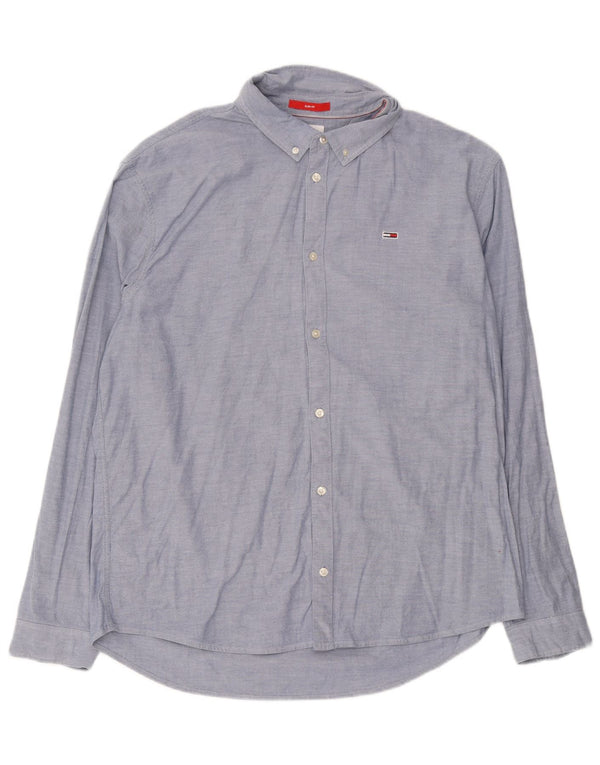 Koszula męska Slim Fit Tommy Hilfiger 2XL, niebieska, bawełniana