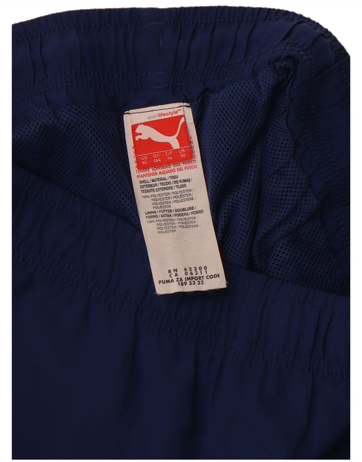 Chłopięce spodenki sportowe PUMA z grafiką, 11-12 lat, granatowy poliester