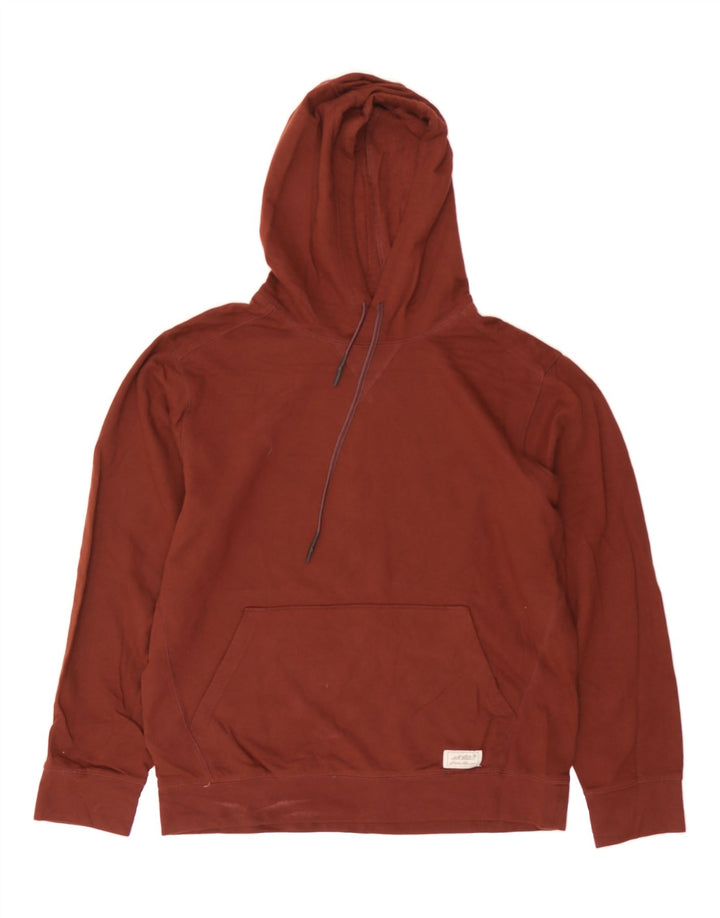 EDDIE BAUER Mens Hoodie Jumper Medium Brown Cotton Vintage Eddie Bauer and Second-Hand Eddie Bauer from Messina Hembry 