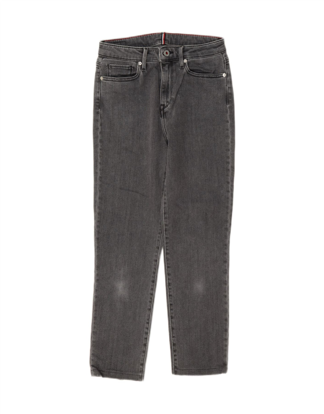 Damskie jeansy przycięte Tommy Hilfiger W27 L25 Szara bawełna