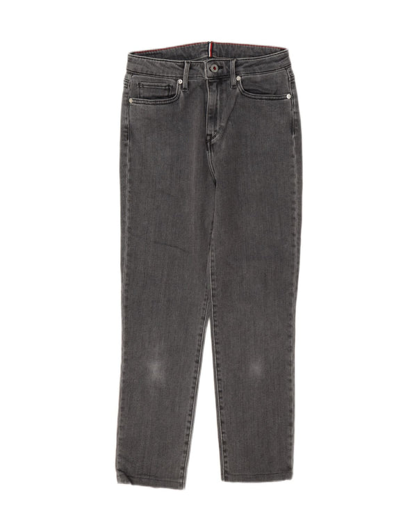 Damskie jeansy przycięte Tommy Hilfiger W27 L25 Szara bawełna