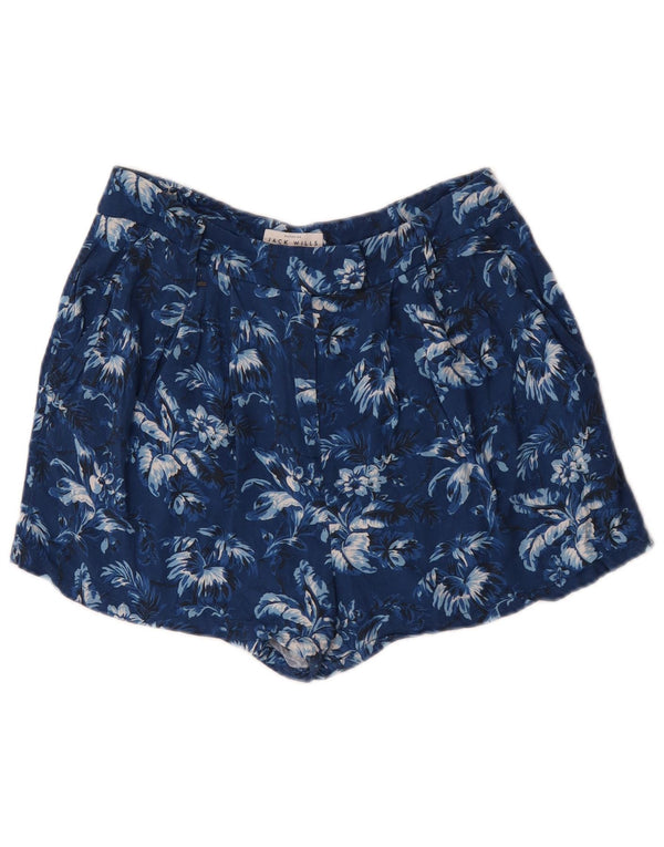 Damskie szorty Jack Wills z wysokim stanem UK 12 Medium W28 Niebieskie kwiaty
