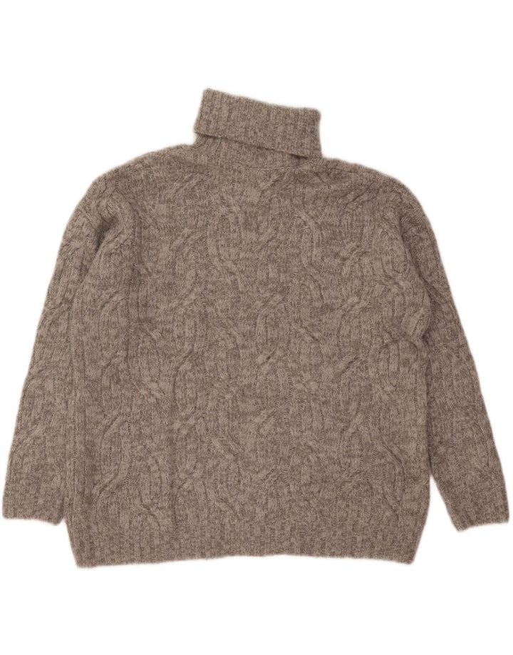 Marks & Spencer Damski sweter oversize z golfem, UK 14, średni szary