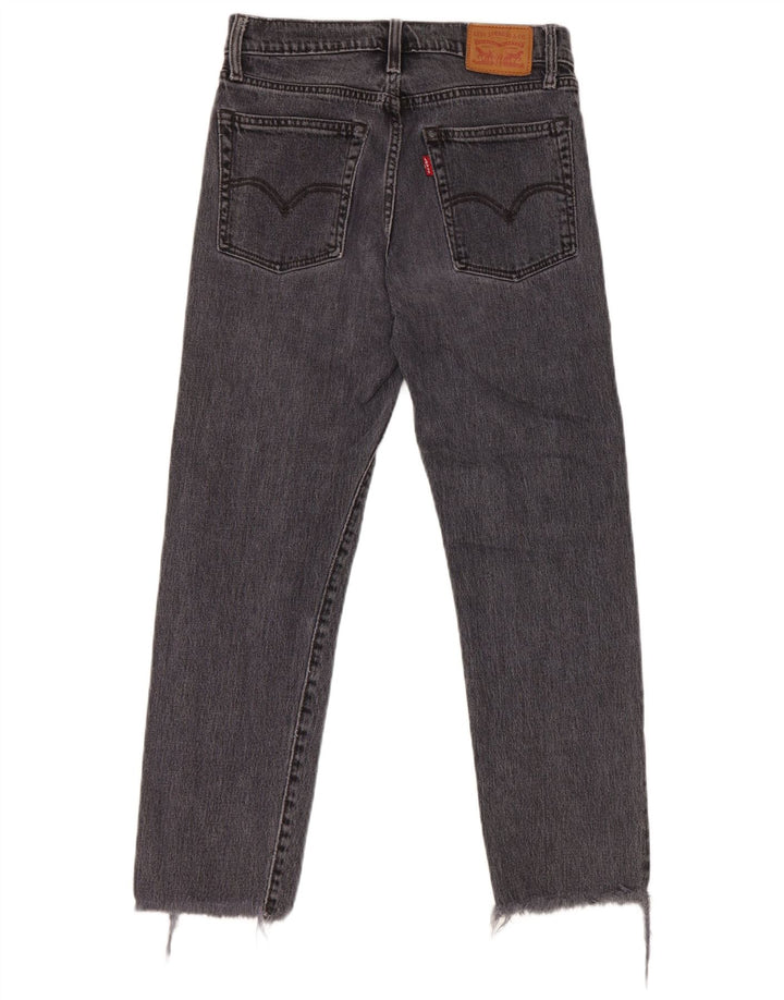 Damskie proste dżinsy Levi's W27 L26 Szara bawełna