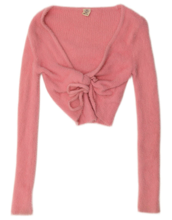Damski krótki top Urban Outfitters UK 6 XS, różowy poliamid