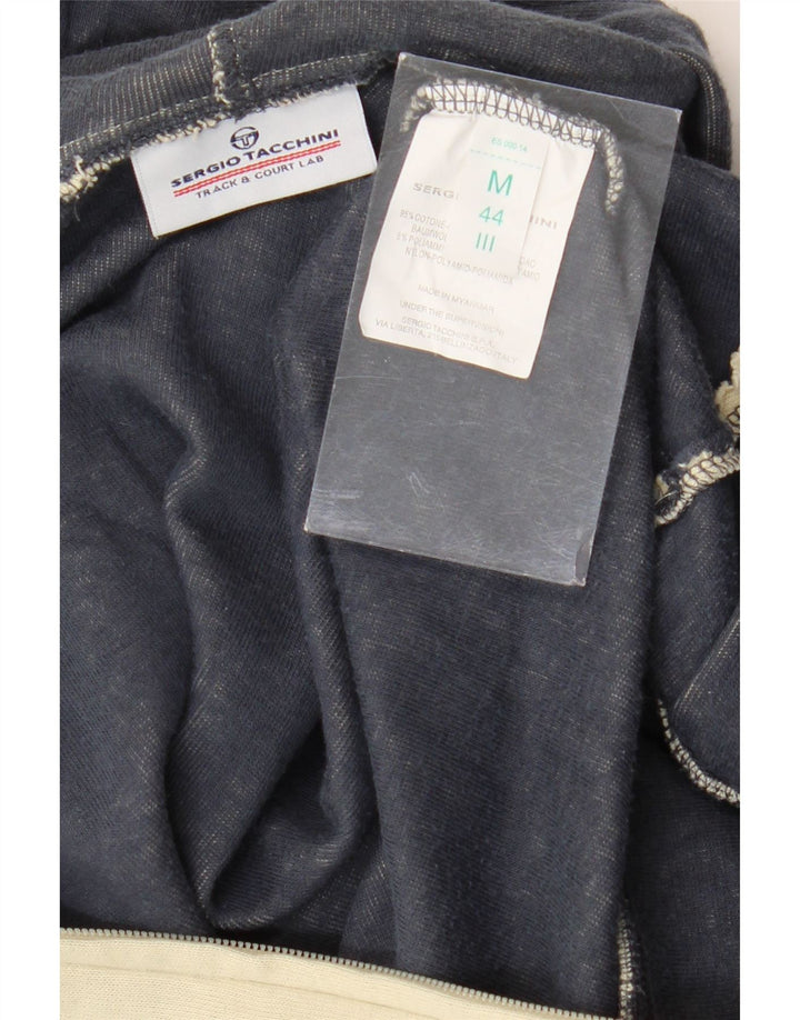 SERGIO TACCHINI Damski sweter z kapturem i zamkiem błyskawicznym IT 44 Średni beżowy bawełniany