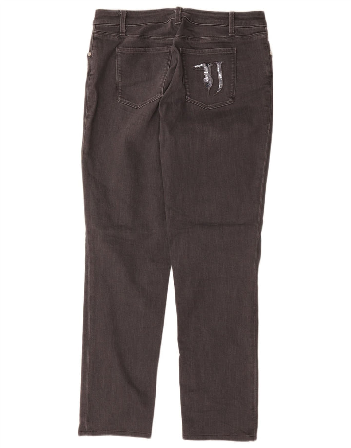 Damskie proste dżinsy Trussardi W36 L29 Szara bawełna