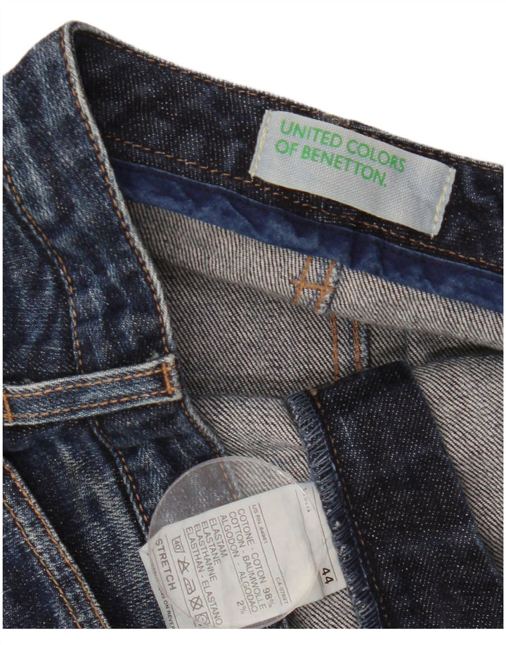 Spódnica dżinsowa damska Benetton IT 44 Medium W32 Granatowa bawełna