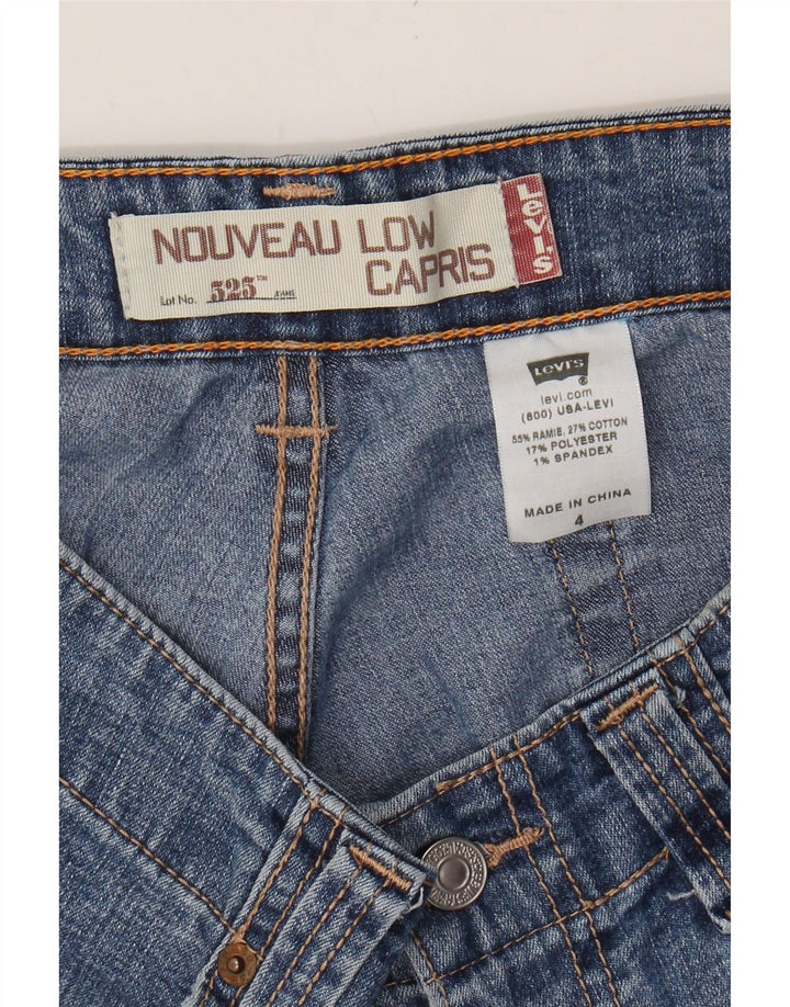 LEVI'S Womens 525 Capri Jeans US 4 Small W30 L23 Blue Cotton Vintage Levi's and Second-Hand Levi's from Messina Hembry 