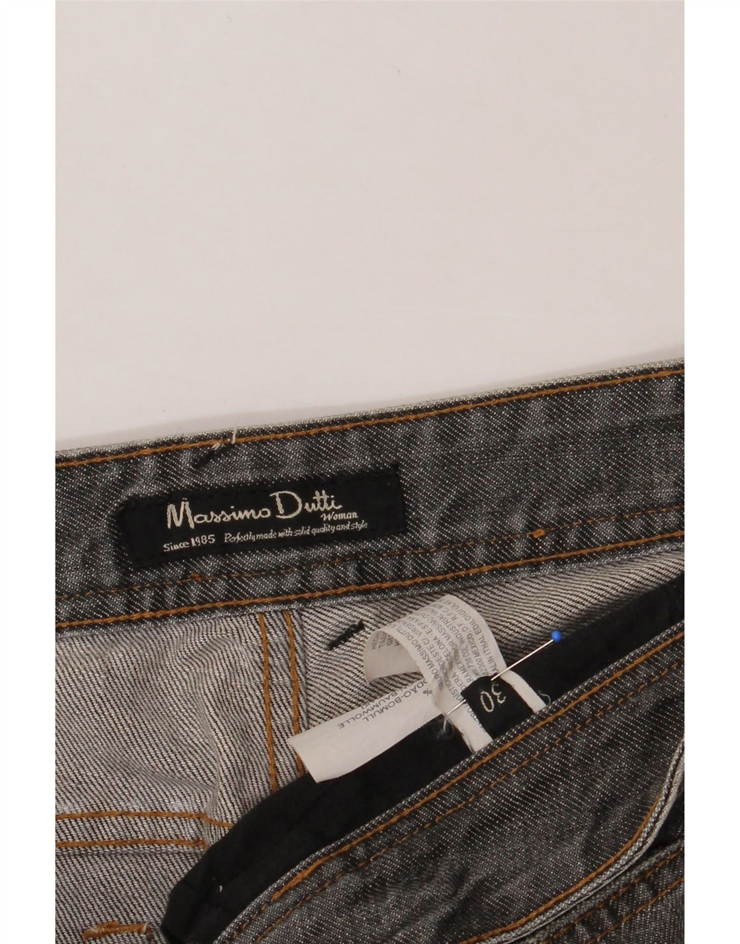 MASSIMO DUTTI Womens Bermuda Denim Shorts W30 Medium Grey Cotton Vintage Massimo Dutti and Second-Hand Massimo Dutti from Messina Hembry 