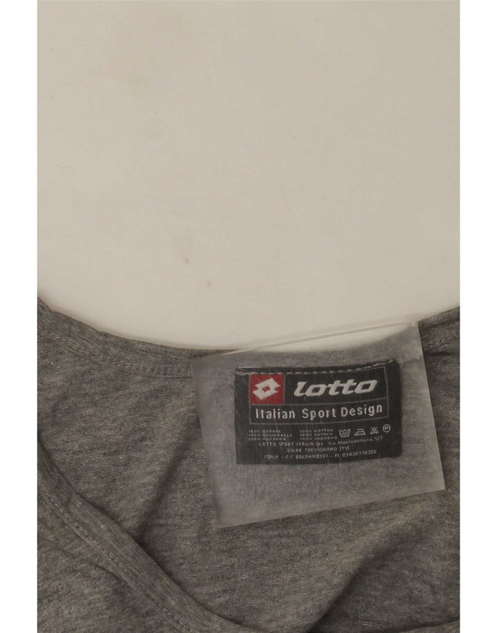 Męska kamizelka z grafiką Lotto, średnia, szara, nakrapiana