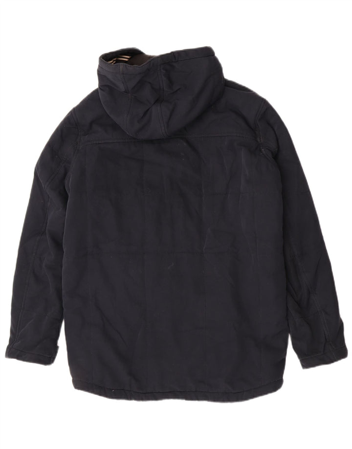 Męska kurtka wiatrówka Jack & Jones z kapturem UK 36, mała granatowa, poliester