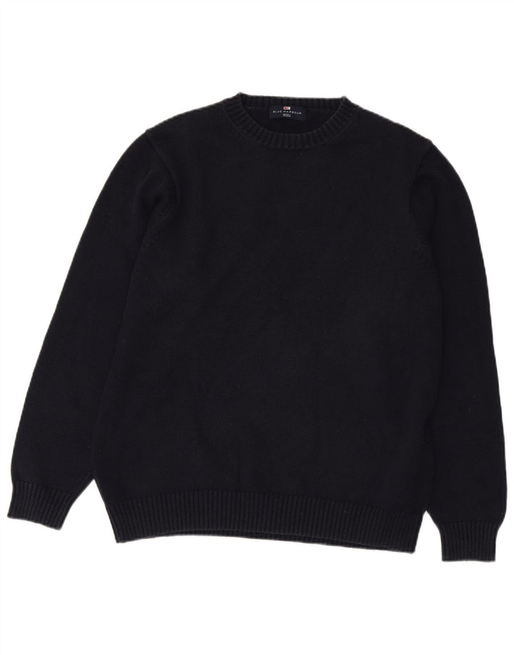 Męski sweter z okrągłym dekoltem MARKS & SPENCER UK 38/40, średni granat