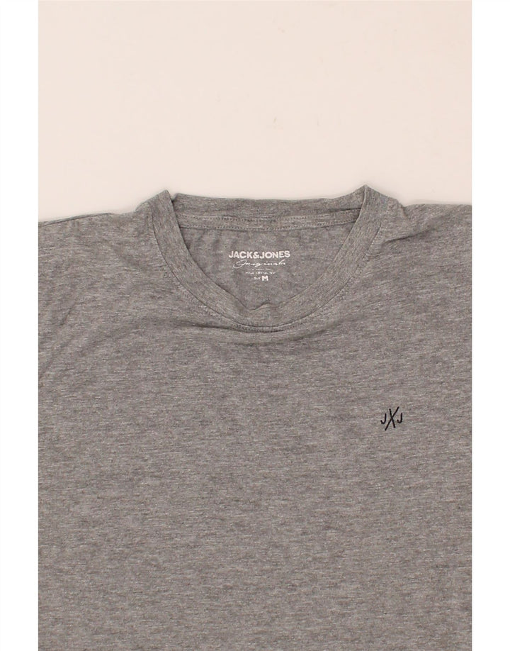 JACK & JONES Mens T-Shirt Top Medium Grey Cotton Vintage Jack & Jones and Second-Hand Jack & Jones from Messina Hembry 