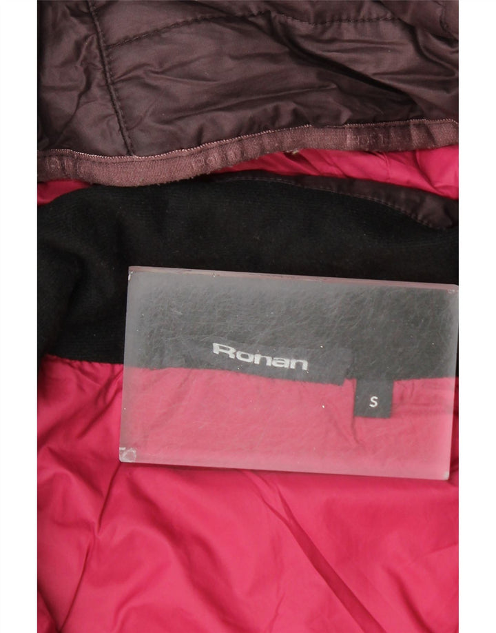 Damski ocieplany płaszcz z kapturem ROHAN UK 10, mały, fioletowy poliester